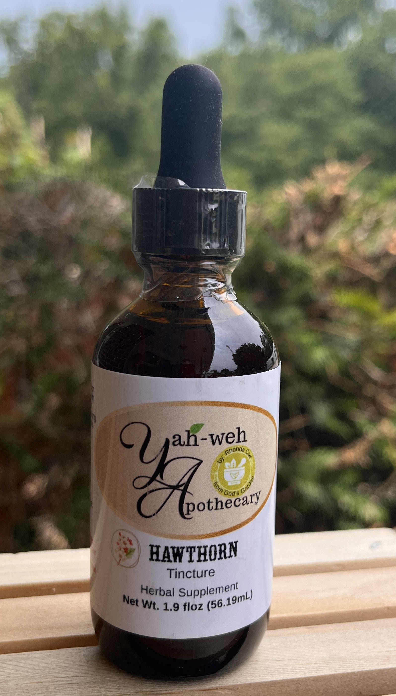 Yahweh's Apothecary Hawthorn herbal tincture for heart and cardiovascular support