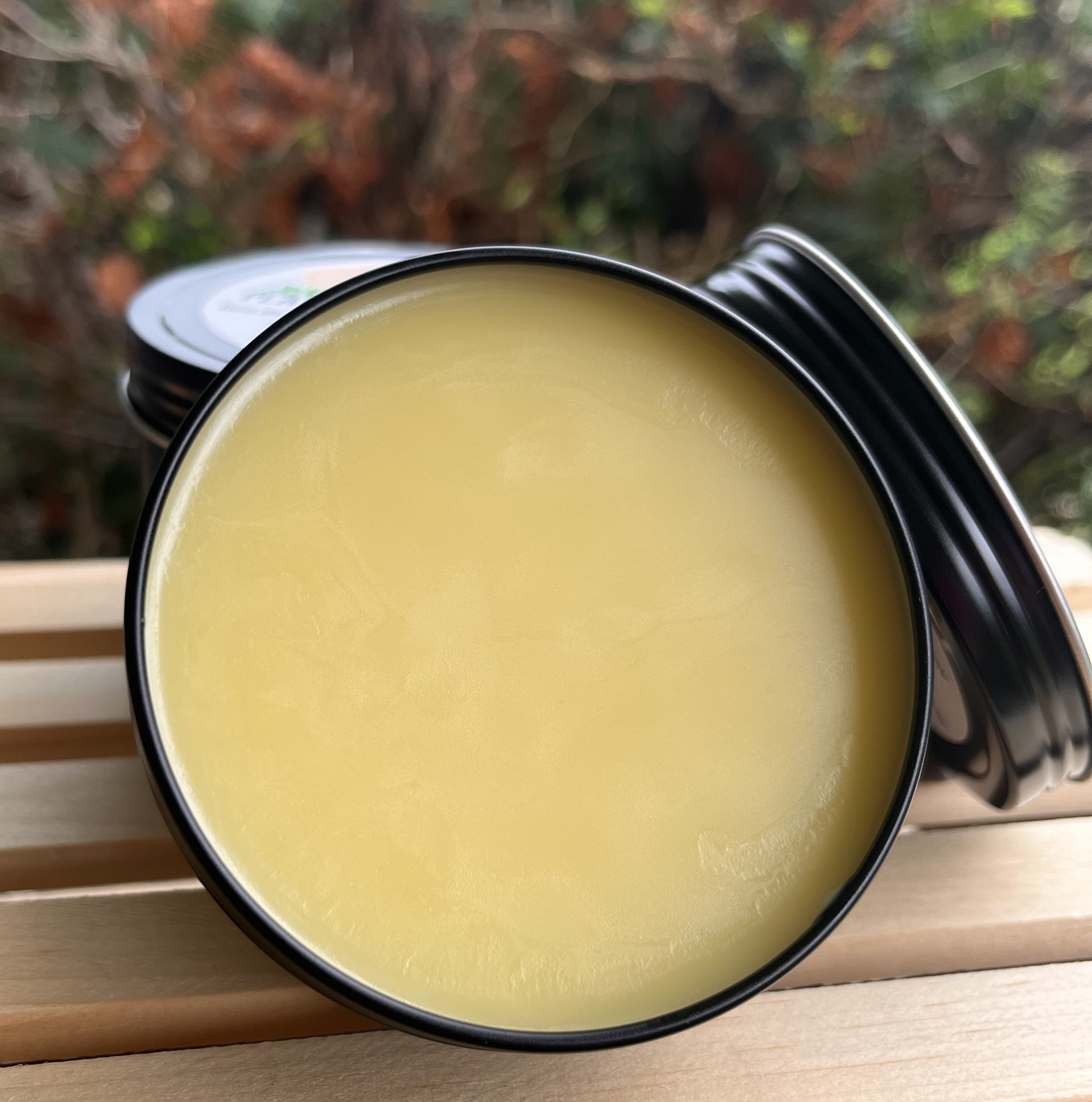 Yahweh's Apothecary Plantain Leaf Paste jar closeup