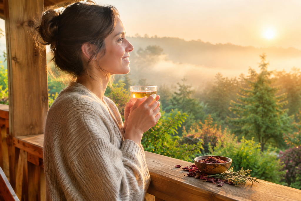 Arise & Shine morning tea scene on the porch