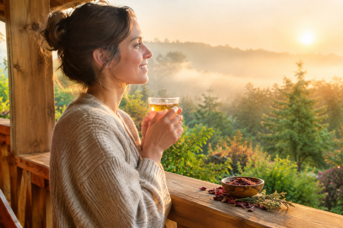 Arise & Shine morning tea scene on the porch