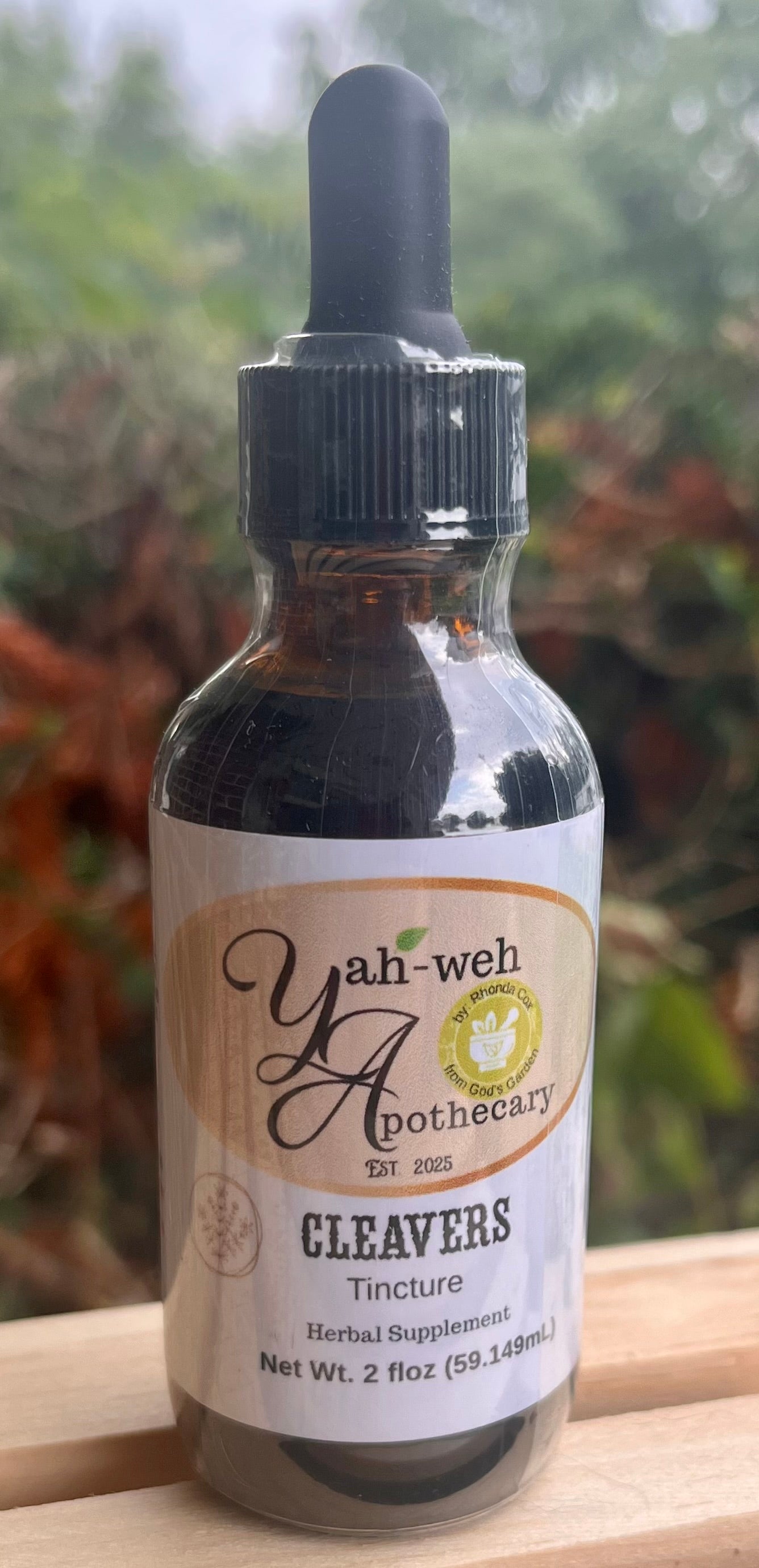 Yahweh's Apothecary Cleavers herbal tincture for lymphatic and kidney support