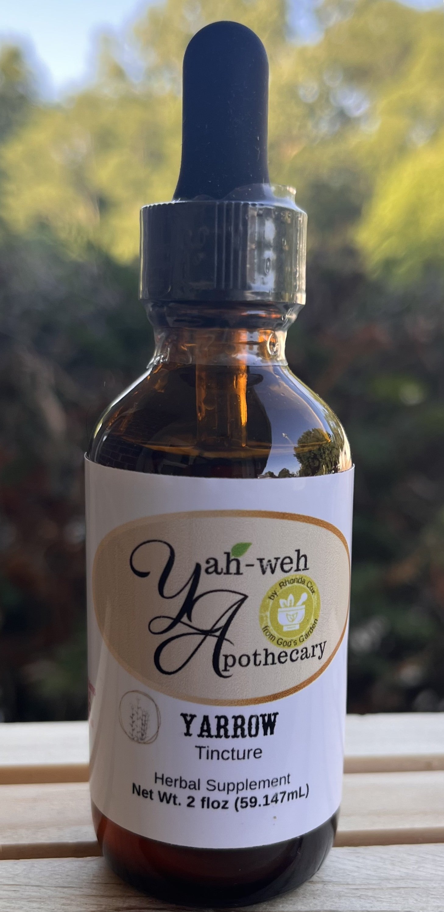 Yahweh's Apothecary Yarrow herbal tincture for inflammation and menstrual support