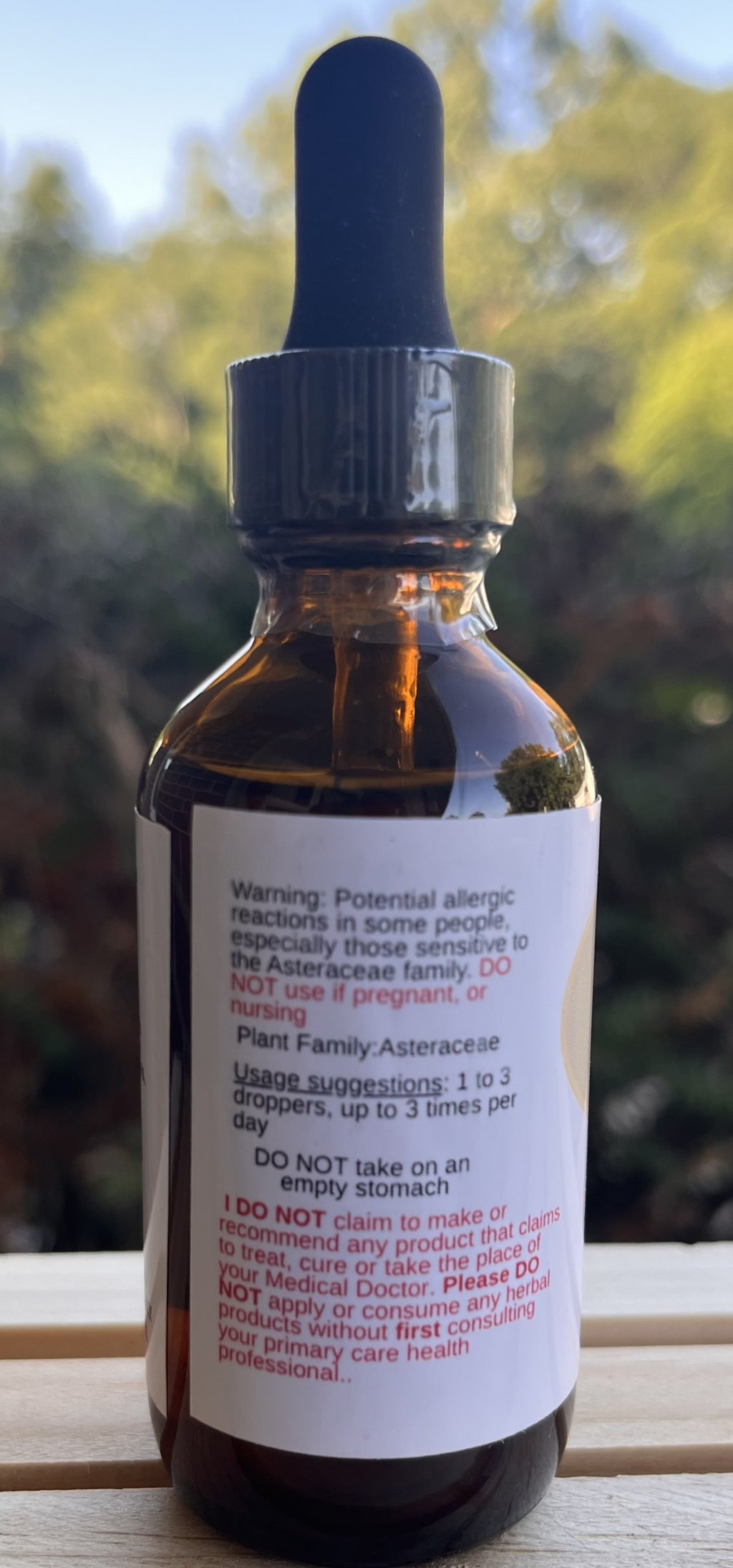 Yahweh's Apothecary Yarrow tincture dosage and details label