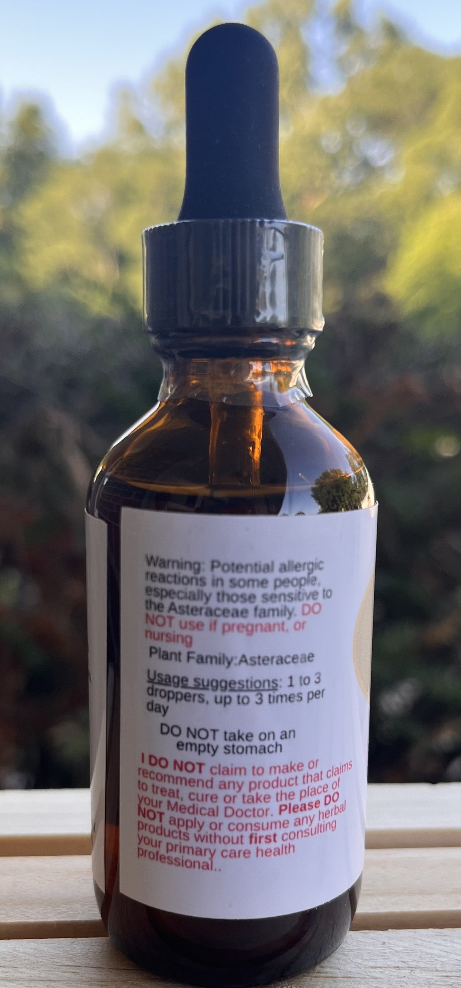 Yahweh's Apothecary Yarrow tincture dosage and details label